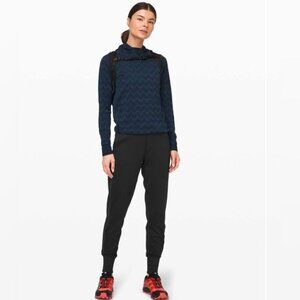 Lululemon Flurry Up High-Rise Athletic Fleece Run Yoga Stretch Jogger Black 2